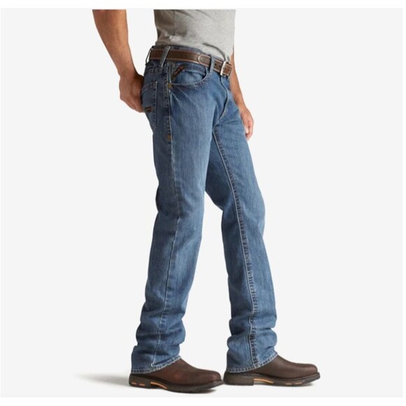 Ariat Flint Flame Resistant M4 Low Rise Basic Boot Cut Jeans 38 / 36 - Picture 3 of 9